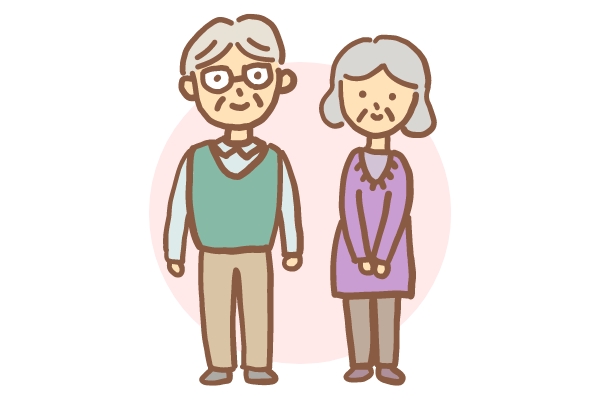 わたしたちのまわりの人 - おじいちゃん・おばあちゃんのイラスト